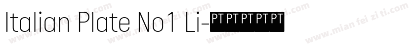 Italian Plate No1 Li字体转换